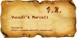 Vucsák Marcell névjegykártya