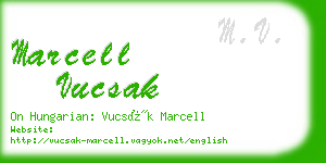 marcell vucsak business card